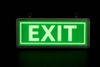 Đèn exit thoát hiểm dạ quang viền hợp kim nhôm bền chắc