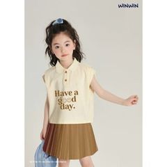Set Váy Phong Cách Hàn Quốc Áo Cổ Bẻ In Thỏ Melody Kèm Chân Váy Xếp Ly Bé Gái Nexxi