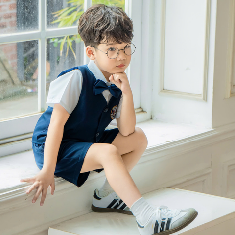 Set kaki 3M Ghi lê thêu kèm bơ cổ cho bé trai Nexxi Kids Fashion
