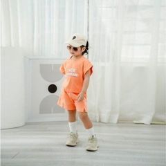 Bộ Thun Ngắn Tay Bé Gái Cá Tính In Chữ Ice Cream