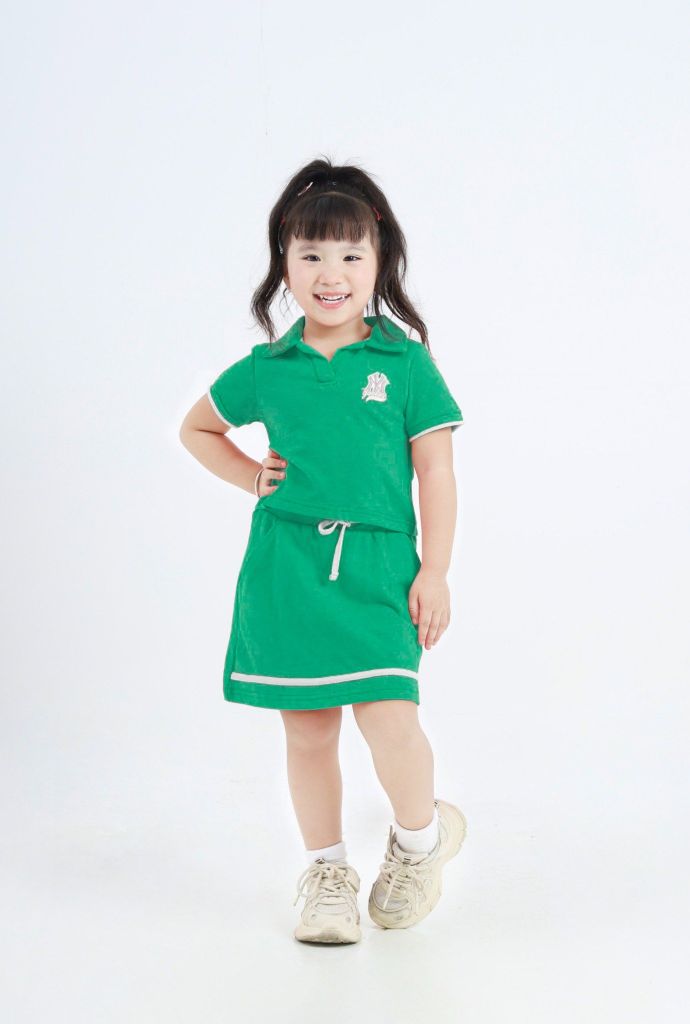 Set Bộ Váy Thể Thao Bé Gái Viền Màu Yankees