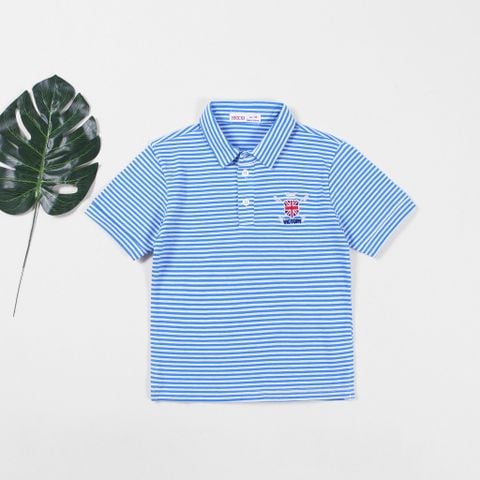 Áo Thun Polo Bé Trai Sọc Ngang In Lá Cờ