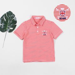 Áo Thun Polo Bé Trai Sọc Ngang In Lá Cờ