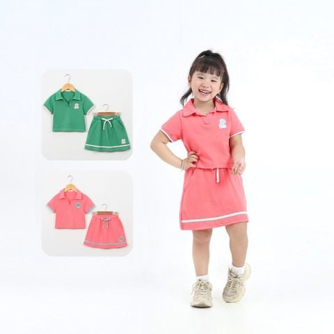 Set Bộ Váy Thể Thao Bé Gái Viền Màu Yankees