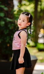 Set Váy Thun Xếp Ly Kèm Áo Sport Club