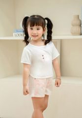 Bộ Thun Đùi In Mèo Điệu Bé Gái