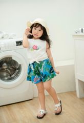 Quần Đùi Kate Hoạt Tiết Biển Bé Gái