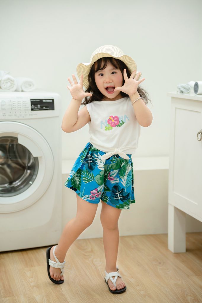 Quần Đùi Kate Hoạt Tiết Biển Bé Gái
