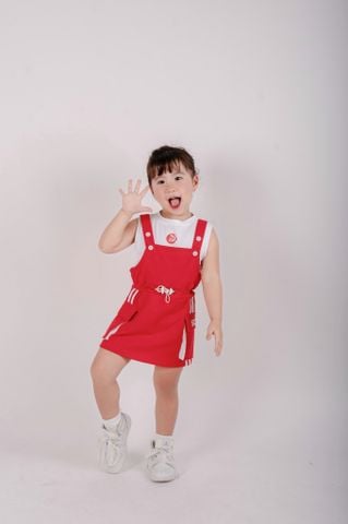 Set Yếm Váy Bé Gái Kèm Áo Thun Sát Nách Soda