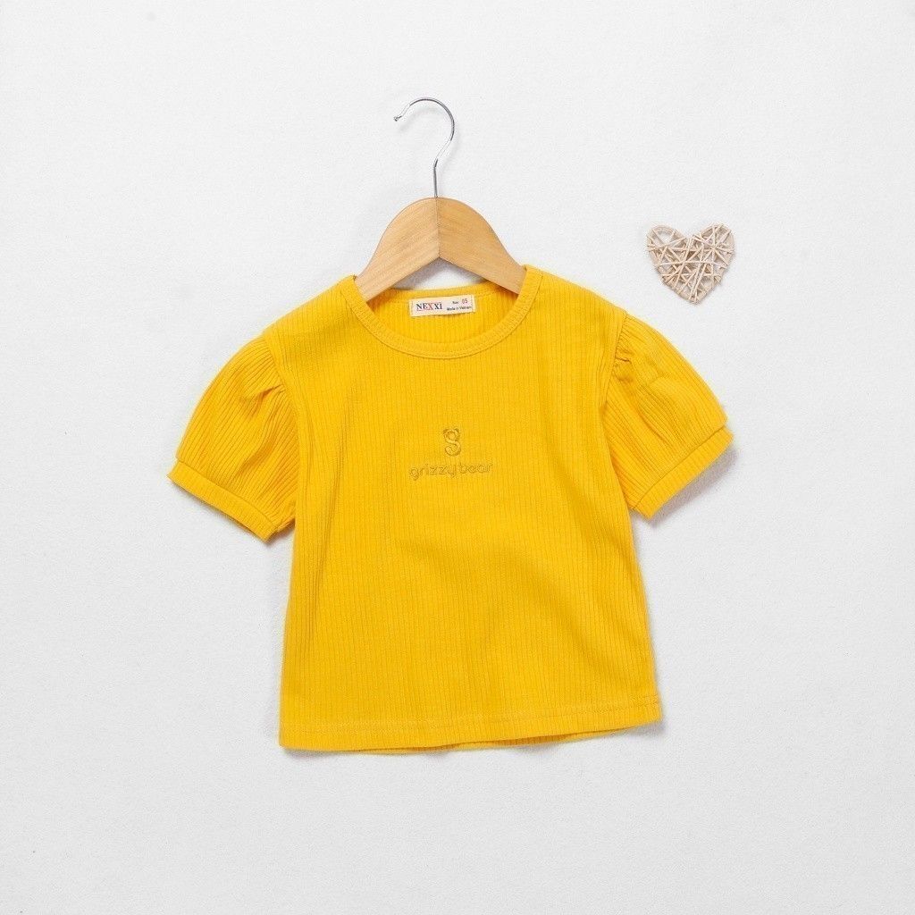 Áo Thun Gân Croptop GRIZZY Bé Gái