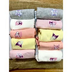 Set 5 Quần Chip Đùi Thun Siêu Co Dãn Mềm Mại In Kuromi Bé Gái Nexxi