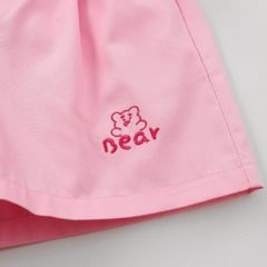 Set Bé Gái Áo Phom Rộng Kèm Quần Đùi Kaki In Gấu Lotso