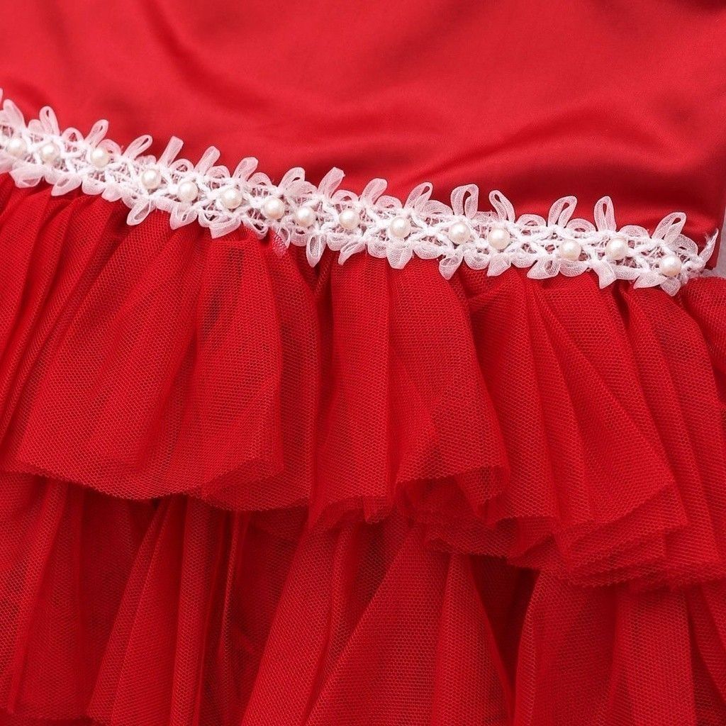 Đầm Thiên Nga Xếp Tầng Phối Voan Cho Bé Gái