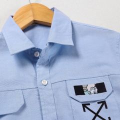 Áo Sơ Mi Ngắn Tay Bé Trai In Họa Tiết Mũi Tên