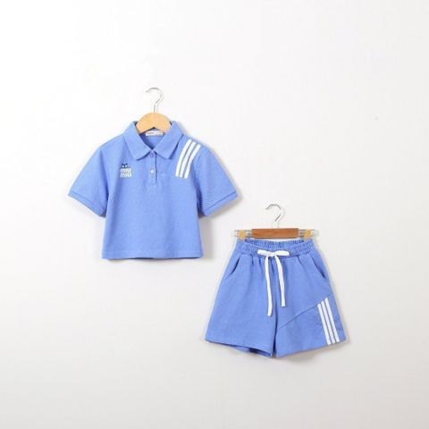 Set Quần Đùi Kèm Áo Thun Miu Miu Bé Gái Form Rộng