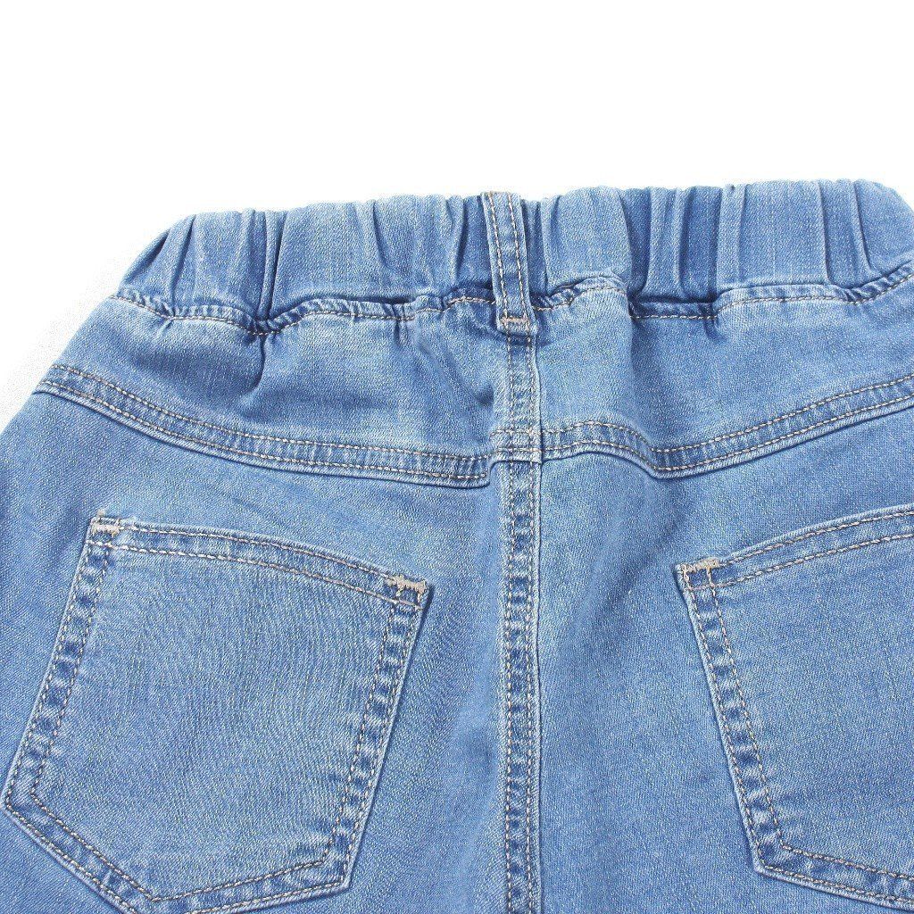 Set Thời Trang Bé Gái Áo Thun Sát Nách In Chữ Dilly Kèm Quần Short Jean