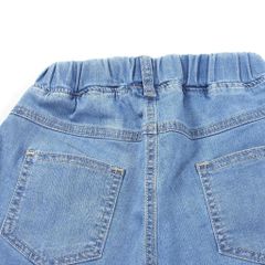 Set Thời Trang Bé Gái Áo Thun Sát Nách In Chữ Dilly Kèm Quần Short Jean