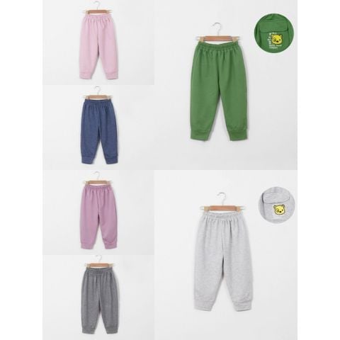 Quần Jogger Thun Unisex Thêu Hình Thú (Quý khách nhắn riêng shop để chọn màu)