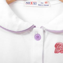 Đầm Thun Polo Bé Gái Xếp Ly Thêu Chữ Babygirl