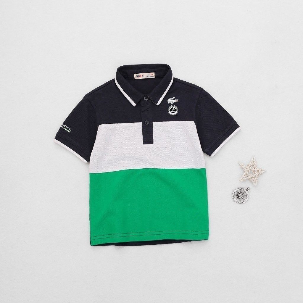 Áo Thun Polo Bé Trai Phối Màu Logo Cá Sấu