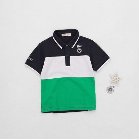 Áo Thun Polo Bé Trai Phối Màu Logo Cá Sấu
