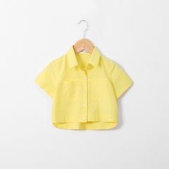 Áo Sơ Mi Croptop Ngắn Tay Cho Bé Gái