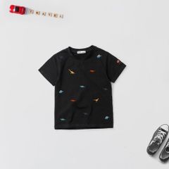 Áo Thun Cổ Tròn Bé Trai Hoạ Tiết Khủng Long