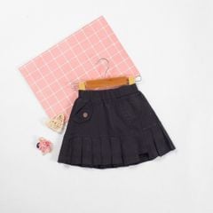 Chân Váy Linen Xếp Ly Túi 1 Bên Bé Gái