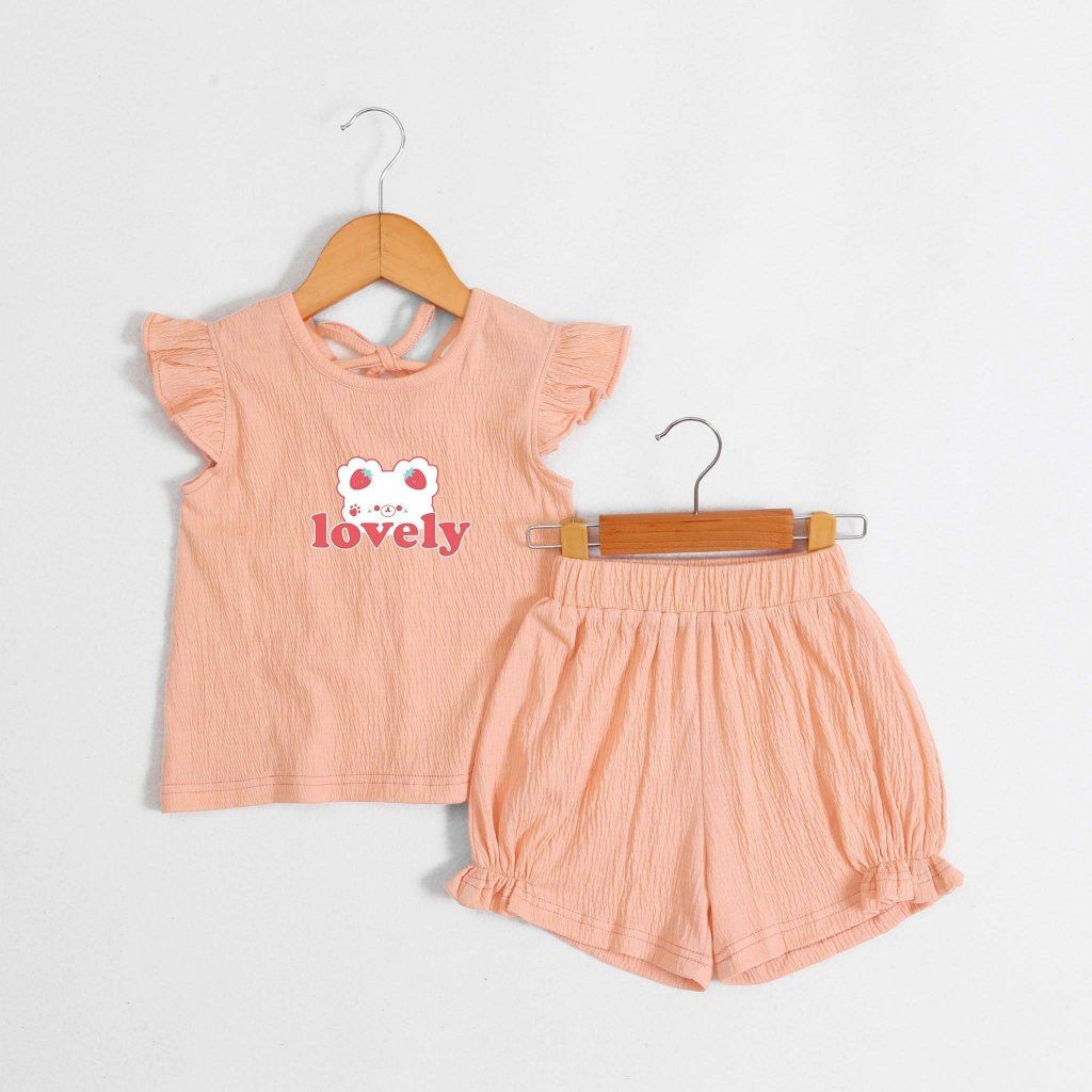Bộ Thun Cotton Dập In Hình Siêu Cute Cho Bé GáI Nexxi