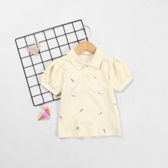 Áo Thun Polo Bé Gái Hoạ Tiết Icecream