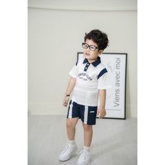 Bộ Thun Ngắn Tay Thể Thao Bé Trai In Chữ Tennis Club