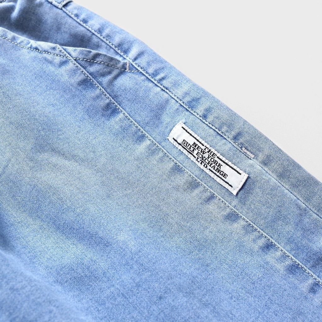 Quần Jean Lửng Siêu Đại Bé Trai Rã Ống Logo New York