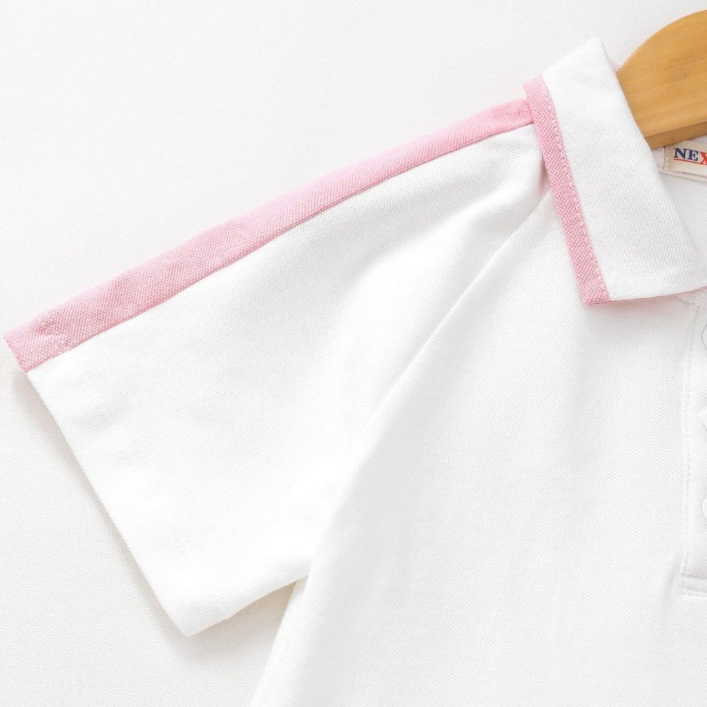 Đầm Polo Phối Màu Xếp Ly In Gấu Lotso