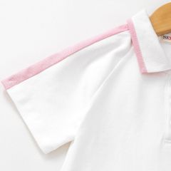 Đầm Polo Phối Màu Xếp Ly In Gấu Lotso