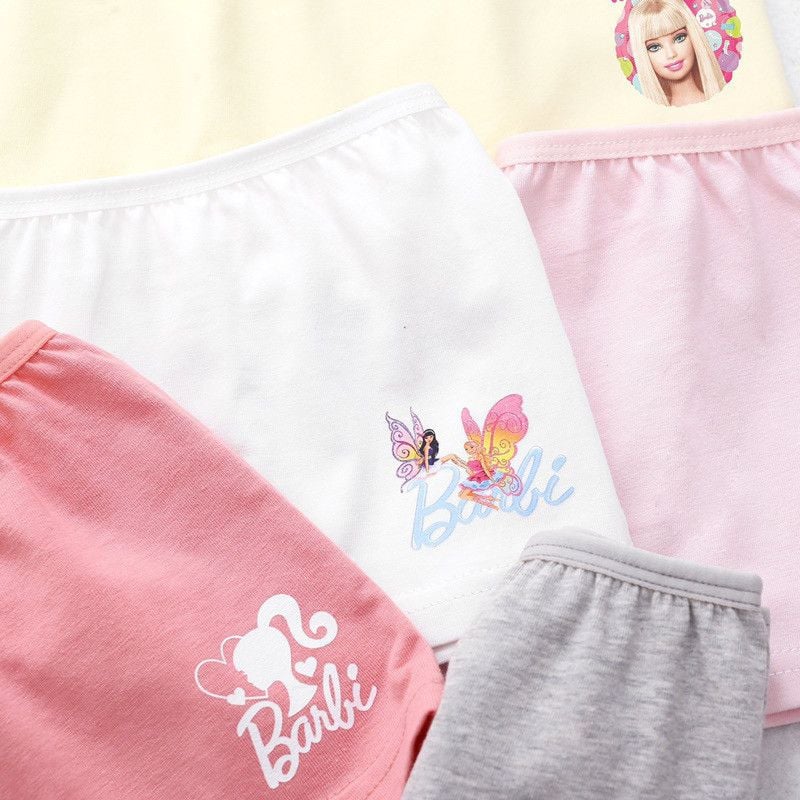 Lốc 5 Quần Chíp Bé Gái Barbie In Nhiều Hình (Màu Ngẫu Nhiên)