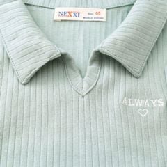 Áo Thun Gân Sát Nách Croptop Bé Gái Thêu Chữ Always