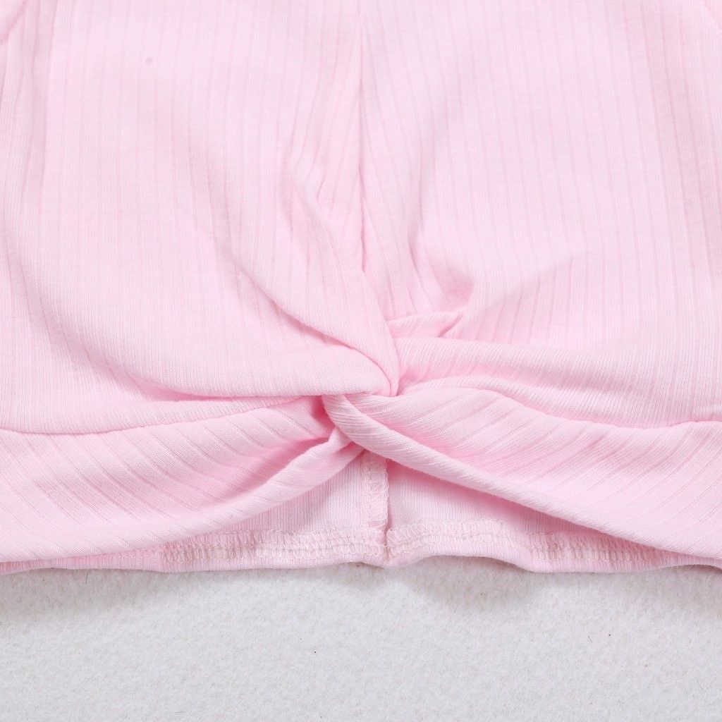 Áo Len Gân Sát Nách Croptop Bé Gái