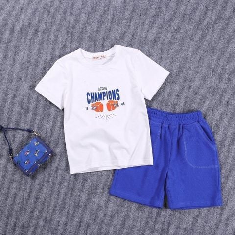 Bộ Quần Đùi Áo Thun Ngắn Tay Bé Trai Champions