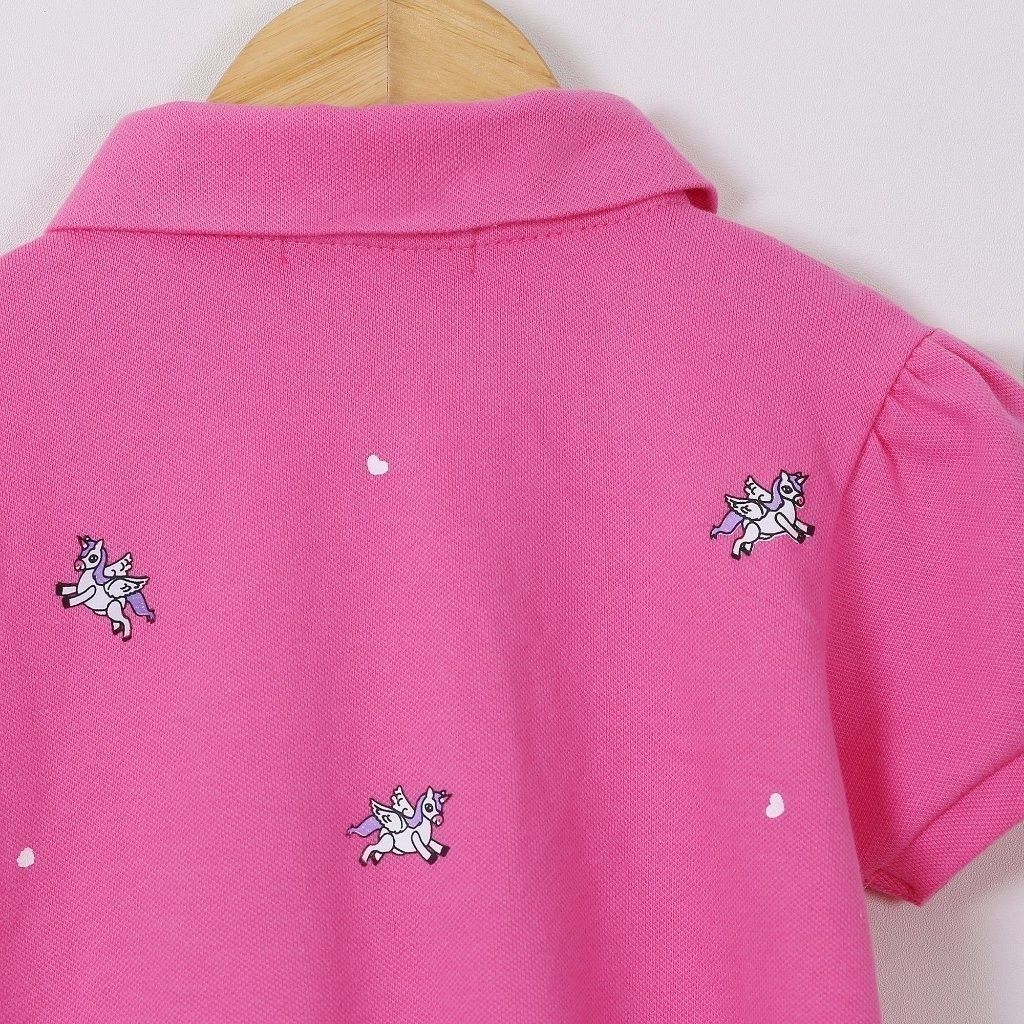 Đầm Thun Polo Tùng Xòe Bé Gái Pony