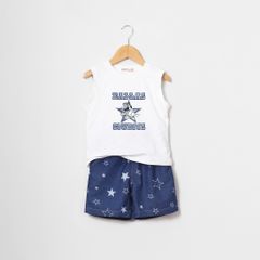 Set Jean 3 Món Áo Khoác Kèm Quần Và Áo Thun Họa Tiết Ngôi Sao