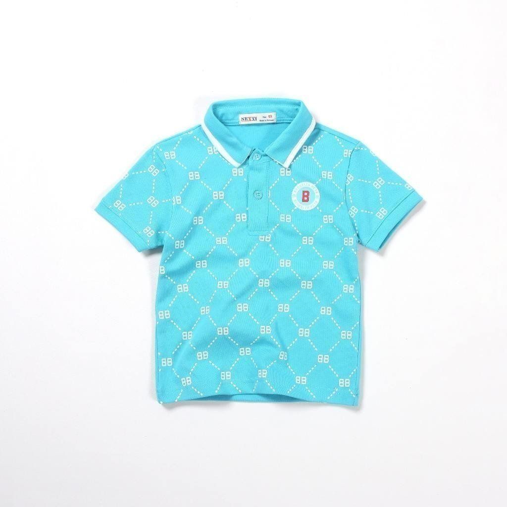 Áo Thun Cổ Bẻ In Hoạ Tiết Bb Bé Trai