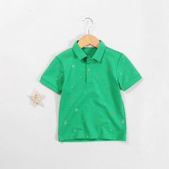 Áo Thun Polo Bé Trai In Hoạ Tiết Bóng