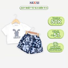 Set Bé Gái In Chữ Bunny Bé Gái