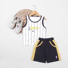 Bộ Thun Đùi Áo Sát Nách Sọc Lakers Bé Trai