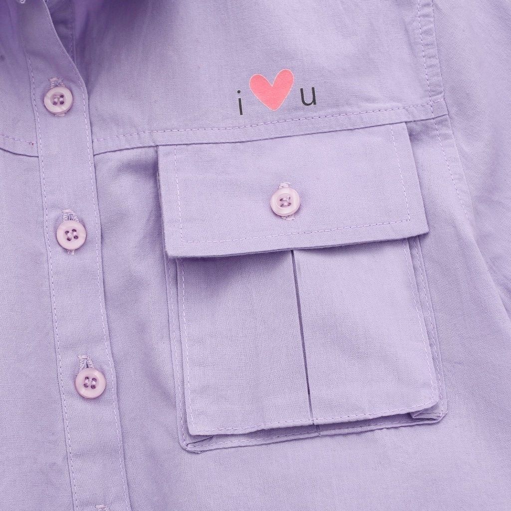 Sơ Mi Croptop Bé Gái Love You