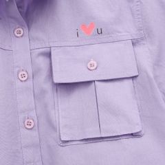 Sơ Mi Croptop Bé Gái Love You