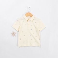 Áo Thun Polo Bé Trai In Hoạ Tiết Bóng