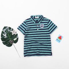Áo Thun Polo Bé Trai Sọc Ngang In Logo GARNAMI