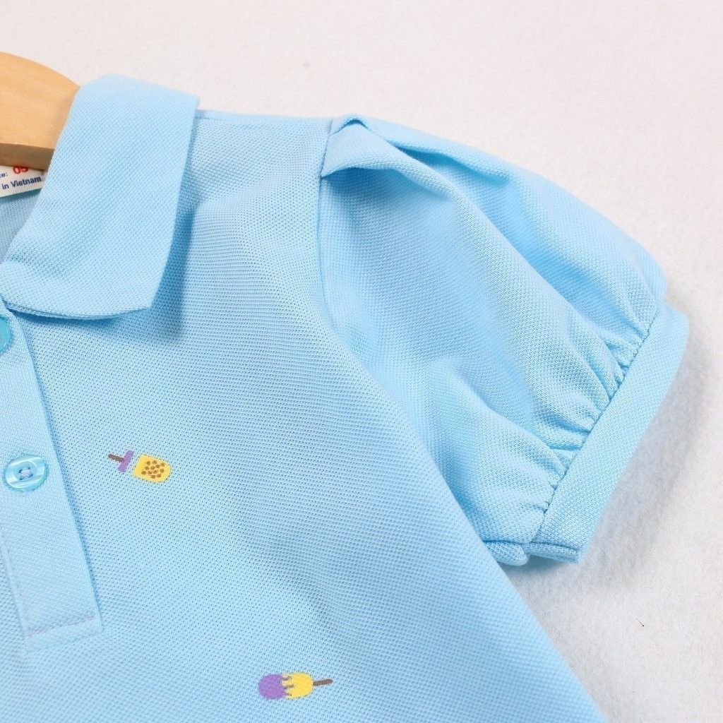 Áo Thun Polo Bé Gái Hoạ Tiết Icecream