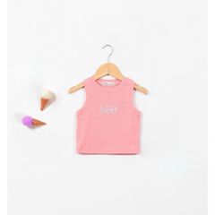 Áo Thun Gân Sát Nách Bé Gái In Chữ Best Cá Tính
